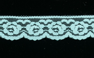 1.125 Inch Flat Lace, Aqua (50 yards) MADE IN USA